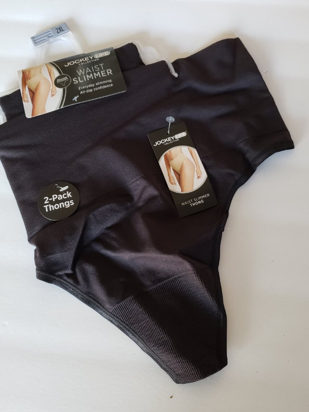 Jockey Life Waist Slimmer Thongs Pack of 2, XXL
